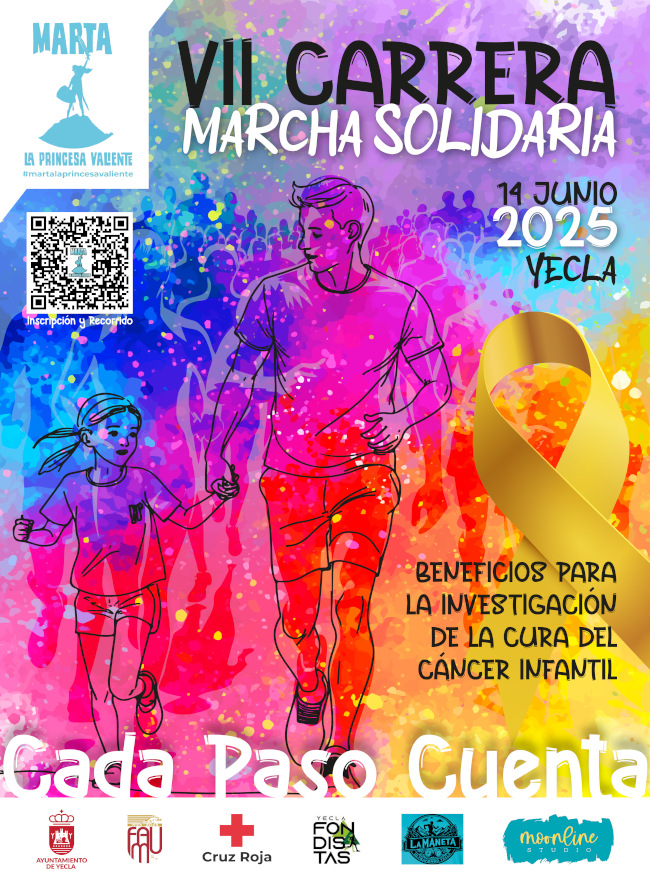 Cartel de la VII Carrera Contra el Cáncer Infantil 2025 - Marta, la princesa valiente
